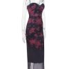 Purple Floral Print Mesh Strap Midi Dress Purple Floral Print Mesh Strap Midi Dress