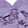 Purple Satin Back Bow Tie-Up Mini Dress
