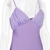 Purple Satin Back Bow Tie-Up Mini Dress