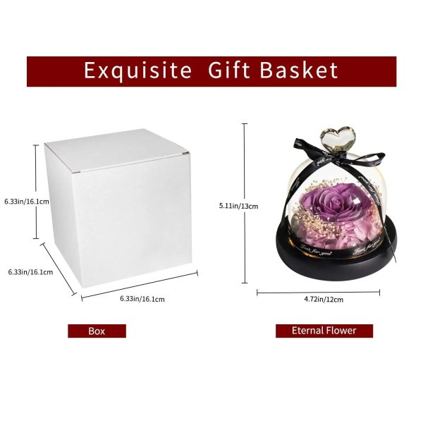 Purple Soap Rose In Glass Dome With Led Light Purple Soap Rose In Glass Dome With Led Light
