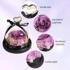 Purple Soap Rose In Glass Dome With Led Light Purple Soap Rose In Glass Dome With Led Light