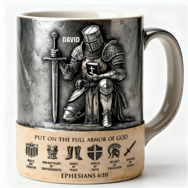 Put On The Full Amor Of God - Personalized White Edge-to-Edge Mug - Gift For Christians | NL122 Put On The Full Amor Of God - Personalized White Edge-to-Edge Mug - Gift For Christians | NL122