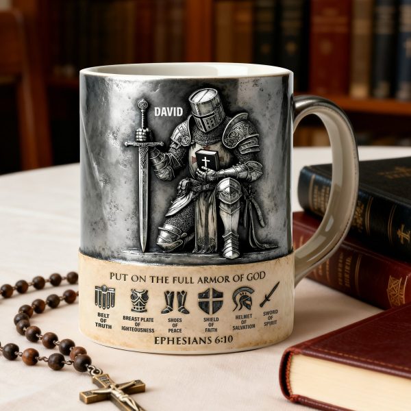 Put On The Full Amor Of God - Personalized White Edge-to-Edge Mug - Gift For Christians | NL122 Put On The Full Amor Of God - Personalized White Edge-to-Edge Mug - Gift For Christians | NL122