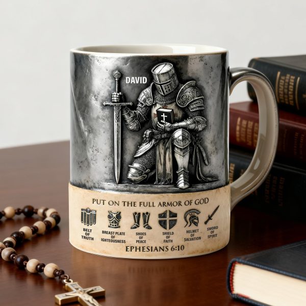 Put On The Full Amor Of God - Personalized White Edge-to-Edge Mug - Gift For Christians | NL122 Put On The Full Amor Of God - Personalized White Edge-to-Edge Mug - Gift For Christians | NL122