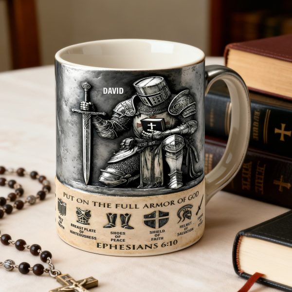 Put On The Full Amor Of God - Personalized White Edge-to-Edge Mug - Gift For Christians | NL122 Put On The Full Amor Of God - Personalized White Edge-to-Edge Mug - Gift For Christians | NL122