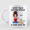 Put The Coffee Down And Feed Us Funny Cartoon Cats Personalized Mug Put The Coffee Down And Feed Us Funny Cartoon Cats Personalized Mug
