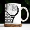 Putt Parry Birdie Golf Ball And Tee Design - Personalized Custom Coffee Mug - DAD221_MG