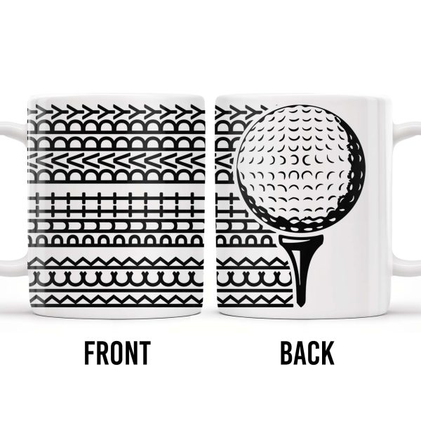 Putt Parry Birdie Golf Ball And Tee Design - Personalized Custom Coffee Mug - DAD221_MG