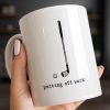 Putting Off Work Golf Club and Ball Design - Personalized Custom Coffee Mug - GOLF017_MG