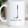 Putting Off Work Golf Club and Ball Design - Personalized Custom Coffee Mug - GOLF017_MG