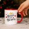 Queen of Hearts Crown Personalized Mug, Royal Retro Valentine Gift with Custom Name Queen of Hearts Crown Personalized Mug, Royal Retro Valentine Gift with Custom Name