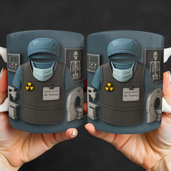 Radiologist Dr. Tommy, Radiology Vest and Medical Mask - Personalized Custom Coffee Mug - DOC001_MG Radiologist Dr. Tommy, Radiology Vest and Medical Mask - Personalized Custom Coffee Mug - DOC001_MG