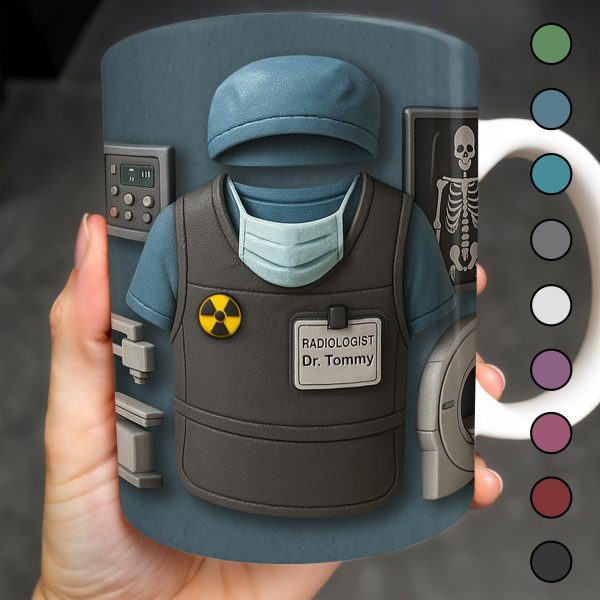 Radiologist Dr. Tommy, Radiology Vest and Medical Mask - Personalized Custom Coffee Mug - DOC001_MG Radiologist Dr. Tommy, Radiology Vest and Medical Mask - Personalized Custom Coffee Mug - DOC001_MG