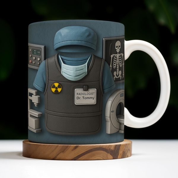 Radiologist Dr. Tommy, Radiology Vest and Medical Mask - Personalized Custom Coffee Mug - DOC001_MG Radiologist Dr. Tommy, Radiology Vest and Medical Mask - Personalized Custom Coffee Mug - DOC001_MG