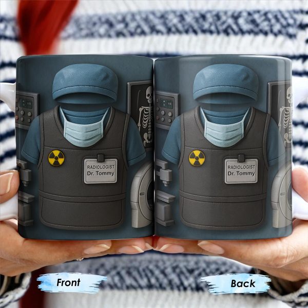 Radiologist Dr. Tommy, Radiology Vest and Medical Mask - Personalized Custom Coffee Mug - DOC001_MG Radiologist Dr. Tommy, Radiology Vest and Medical Mask - Personalized Custom Coffee Mug - DOC001_MG