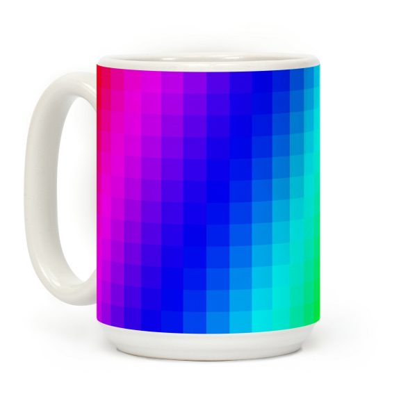 Rainbow Pixel Mug Coffee Mug