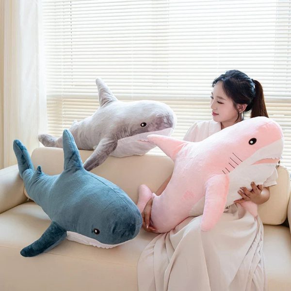 Rainbow Shark Plush Doll - Soft, Colorful Sea Creature Pillow for Kids