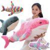 Rainbow Shark Plush Doll - Soft, Colorful Sea Creature Pillow for Kids