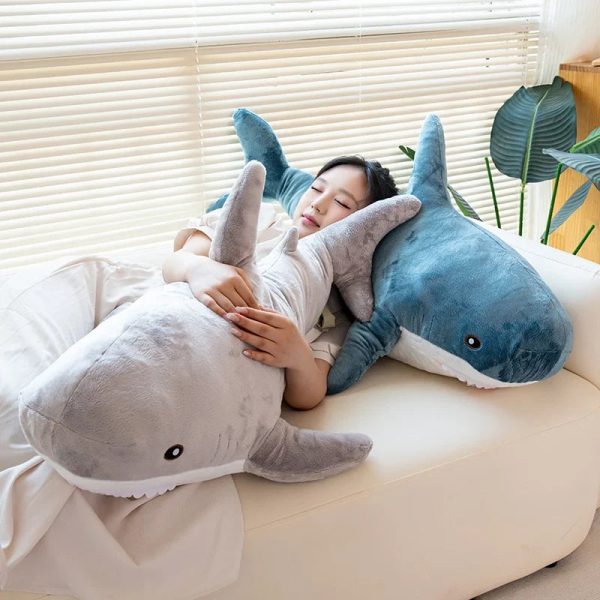 Rainbow Shark Plush Doll - Soft, Colorful Sea Creature Pillow for Kids