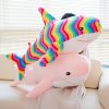 Rainbow Shark Plush Doll - Soft, Colorful Sea Creature Pillow for Kids