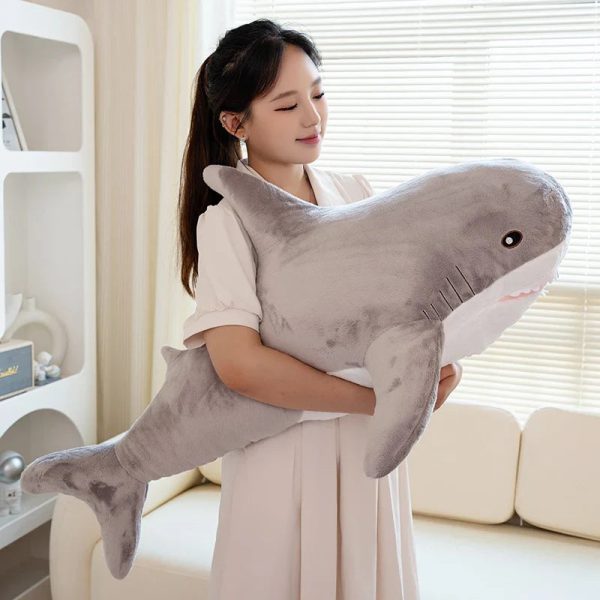 Rainbow Shark Plush Doll - Soft, Colorful Sea Creature Pillow for Kids