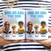 Rainbow You, Me And The Dog - 3D Inflated Effect Printed Mug, Personalized White Edge-to-Edge Mug
