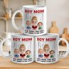 Raising Boys, Surviving Chaos - Family Personalized Custom Mug - Mother's Day, Gift For Mom, Son