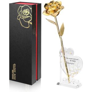Real 24K Gold Dipped Rose Handmade Luxury Gift