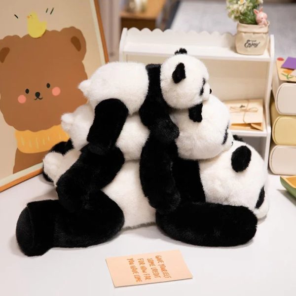 Real Life Baby Panda Plush Doll - Weighted Cuddly Toy for Cozy Decor