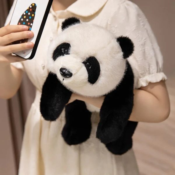 Real Life Baby Panda Plush Doll - Weighted Cuddly Toy for Cozy Decor