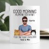 Real Man Good Morning Cat Human Servant Personalized Mug