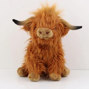 Realistic Highland Cow Plush Lifelike Detail