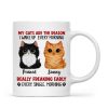 Reason I Wake Up Early Watercolor Cute Cats Personalized Mug