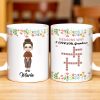 Reasons Why I Love You Grandma Cartoon Character Floral Mug - Personalized Custom Coffee Mug - GRM051_MG