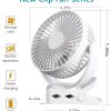 Rechargeable Desk Fan | Portable, Quiet, Clip-On For Home, Office, Outdoor