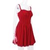Red Corset Strap Frill Mini Dress Red Corset Strap Frill Mini Dress