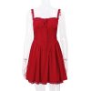 Red Corset Strap Frill Mini Dress Red Corset Strap Frill Mini Dress