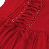 Red Corset Strap Frill Mini Dress Red Corset Strap Frill Mini Dress