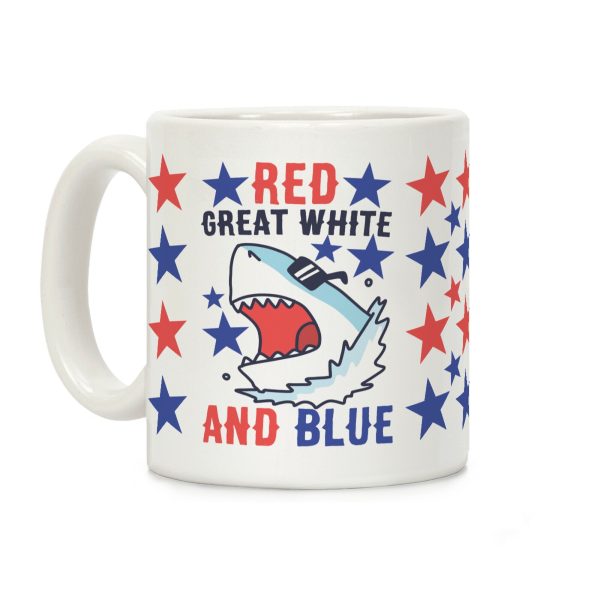 Red, Great White and Blue Coffee Mug Red, Great White and Blue Coffee Mug