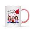Red Hearts Like Mother Like Daughters Doll Mom And Daughters Sitting Gift For Mom Daughters Personalized Mug Red Hearts Like Mother Like Daughters Doll Mom And Daughters Sitting Gift For Mom Daughters Personalized Mug