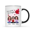 Red Hearts Like Mother Like Daughters Doll Mom And Daughters Sitting Gift For Mom Daughters Personalized Mug Red Hearts Like Mother Like Daughters Doll Mom And Daughters Sitting Gift For Mom Daughters Personalized Mug