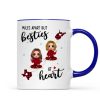 Red Plaid Long Distance Doll Besties Personalized Mug