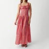 Red Plaid Maxi Dress Red Plaid Maxi Dress