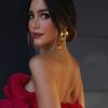 Red Ruffled Pleated Strapless Mini Dress