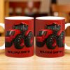 Red Tractor Custom Coffee Mug - Personalized Custom Coffee Mug - FAM336_MG