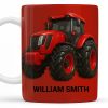 Red Tractor Custom Coffee Mug - Personalized Custom Coffee Mug - FAM336_MG