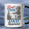 Reel Cool Dad Fishing Personalized Mug, Funny Vintage Fisherman Fatherhood Gift with Custom Name Reel Cool Dad Fishing Personalized Mug, Funny Vintage Fisherman Fatherhood Gift with Custom Name