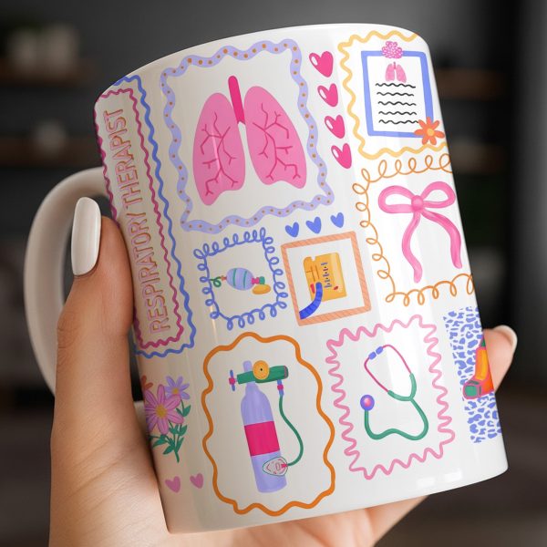 Respiratory Therapist With Lungs And Medical Tools - Personalized Custom Coffee Mug - DOC087_MG Respiratory Therapist With Lungs And Medical Tools - Personalized Custom Coffee Mug - DOC087_MG