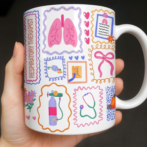 Respiratory Therapist With Lungs And Medical Tools - Personalized Custom Coffee Mug - DOC087_MG Respiratory Therapist With Lungs And Medical Tools - Personalized Custom Coffee Mug - DOC087_MG