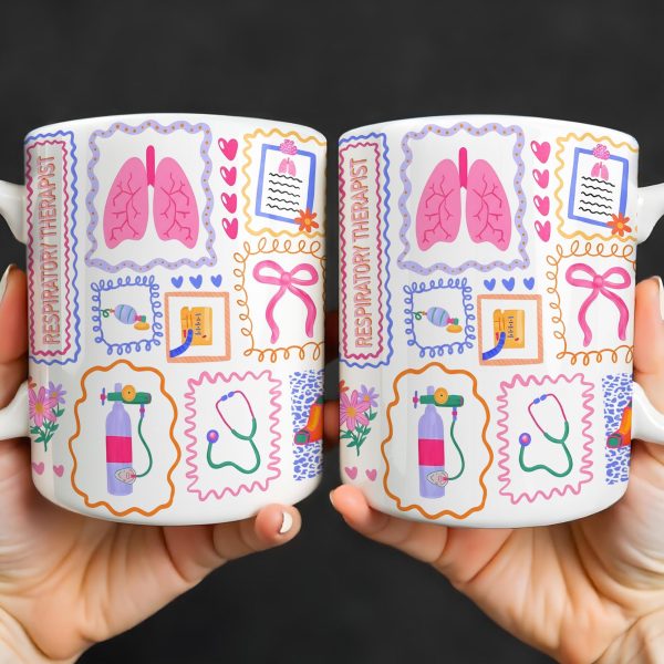 Respiratory Therapist With Lungs And Medical Tools - Personalized Custom Coffee Mug - DOC087_MG Respiratory Therapist With Lungs And Medical Tools - Personalized Custom Coffee Mug - DOC087_MG
